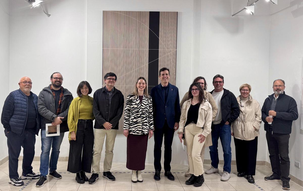 La artista, en la inauguración de la exposición.