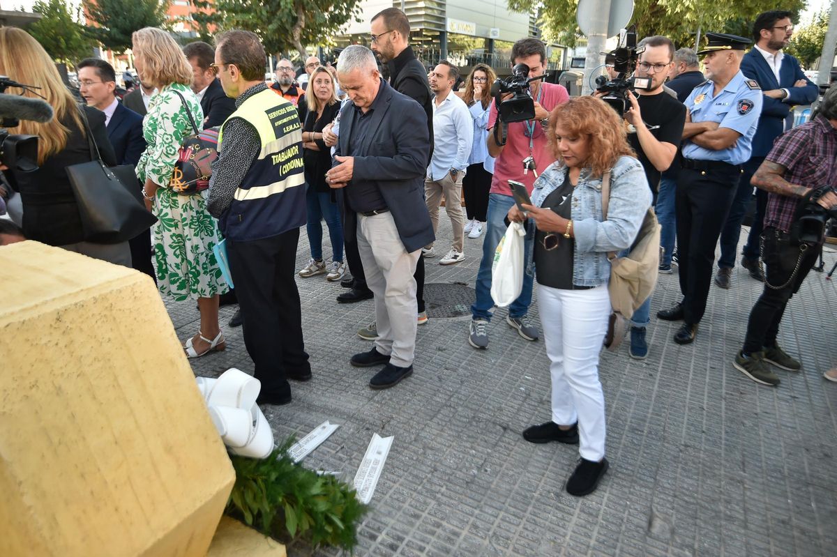 Asistentes al homenaje, este martes