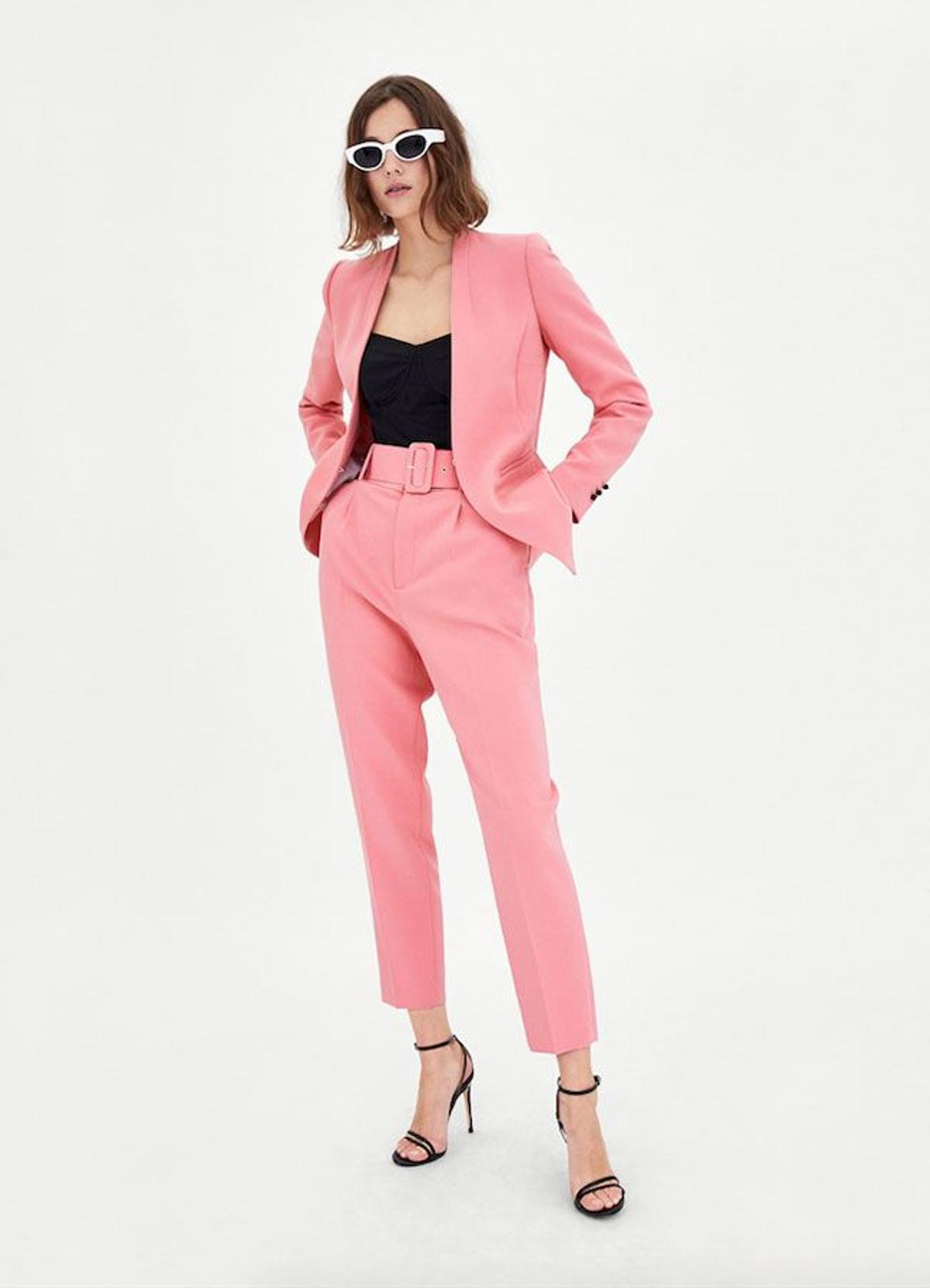 Trajes de chaqueta rosas: de Zara