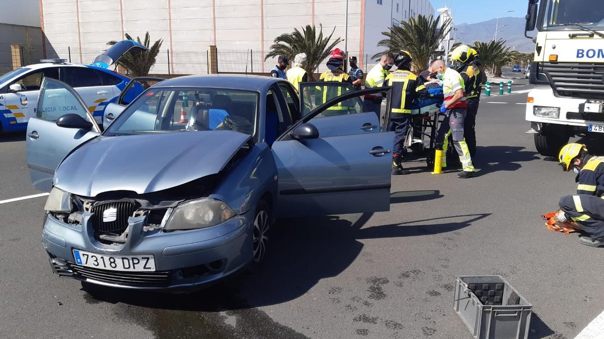 Accidente en Playa de Arinaga