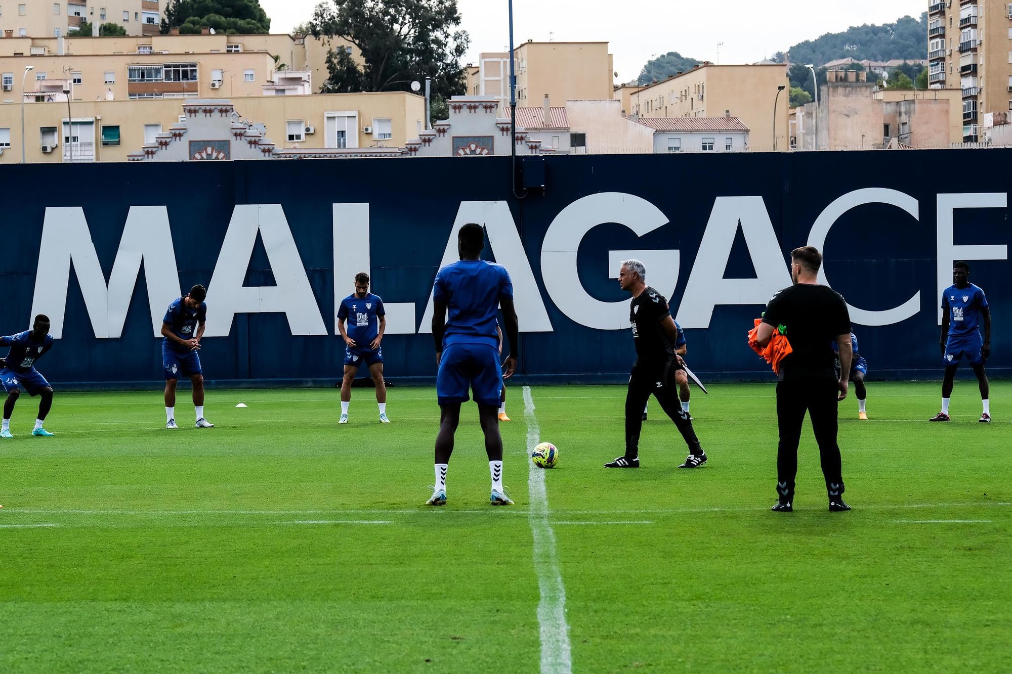 Entrenamiento del Málaga CF, hace unas semanas.