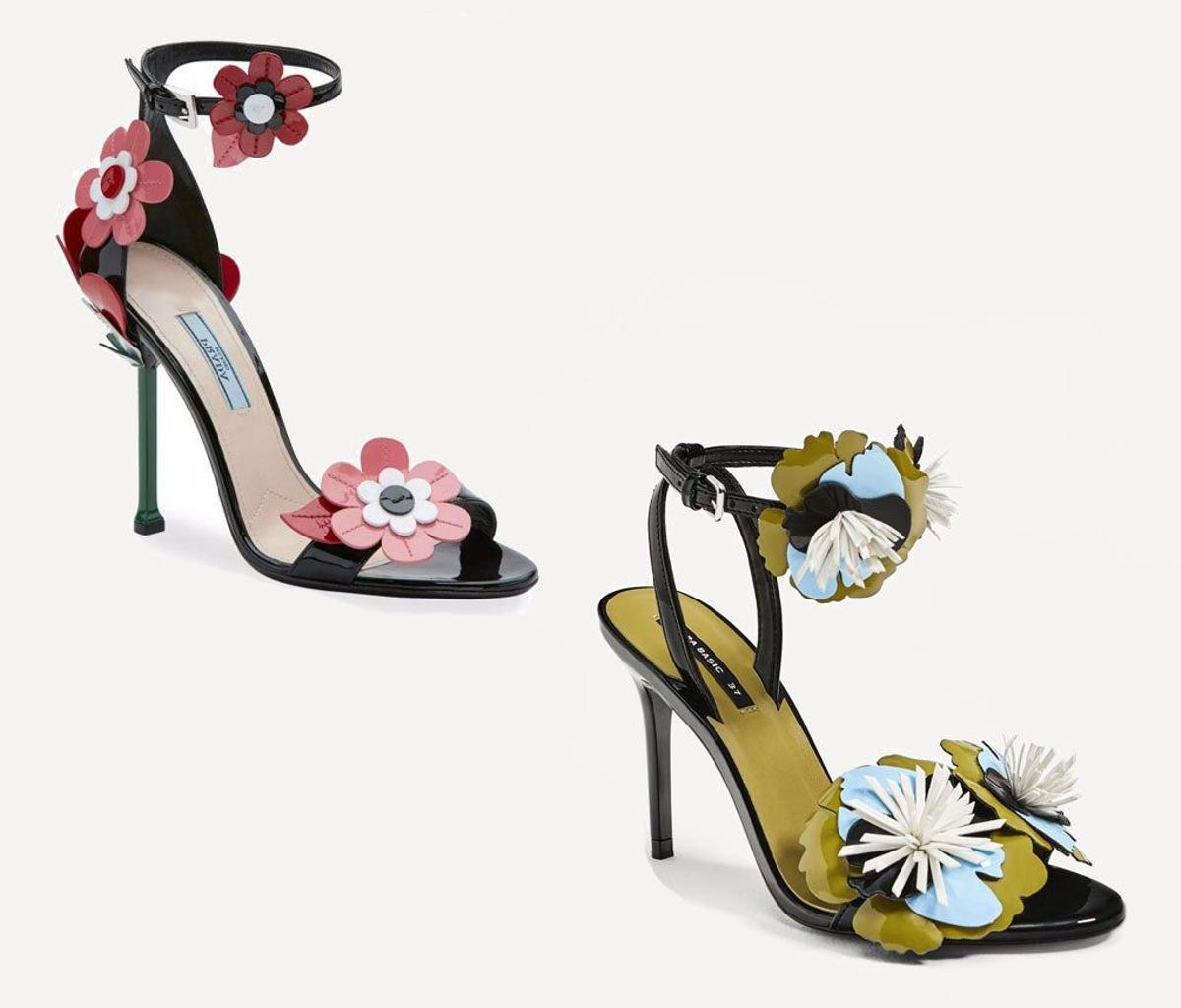 Las sandalias florales de Prada