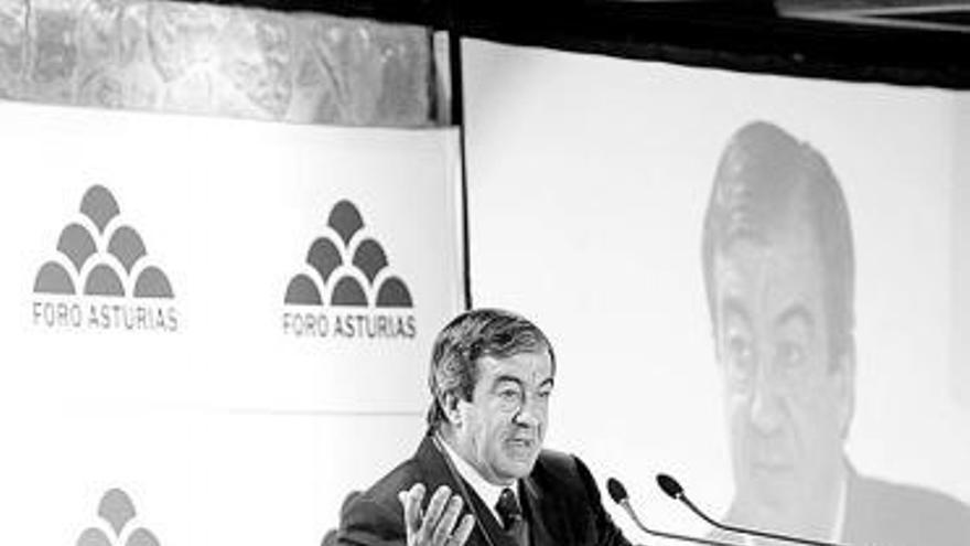 Cascos, durante su intervención en el congreso de Llanera.