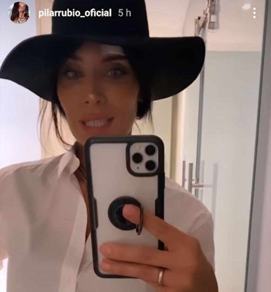 Pilar Rubio en Instagram, hablando de cómo se clavó sin querer un tornillo en la frente