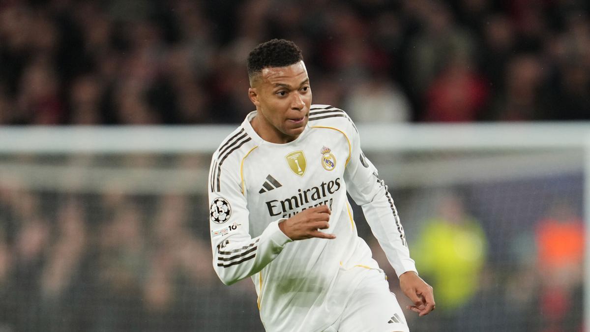 Mbappé, en una acción con el Real Madrid