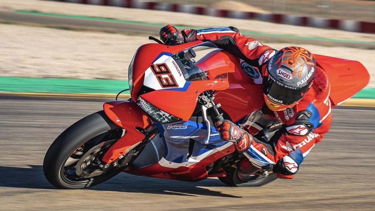 Marc Márquez, durante su nuevo test en MotorLand Aragón