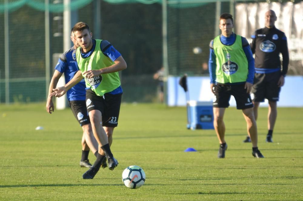 Lucas inicia la semana con trabajo sobre el césped