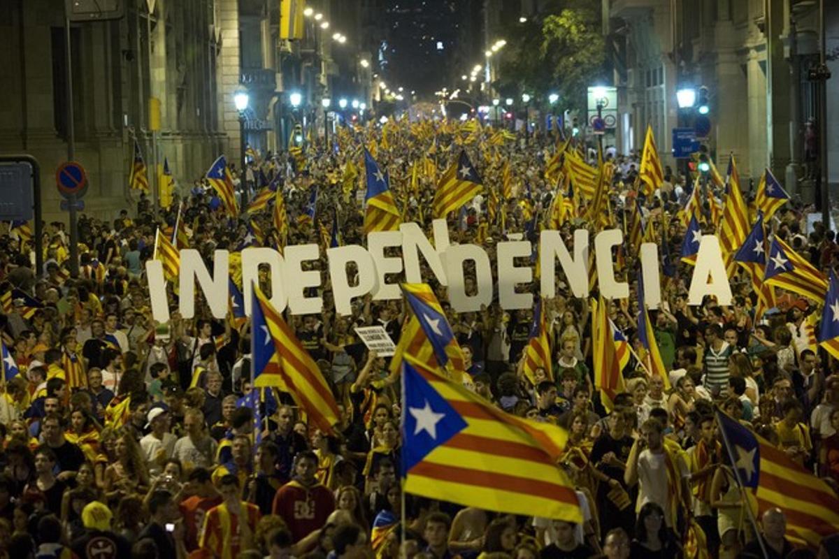 Manifestació de la Diada aquest 11 de setembre. Manifestació de la Diada aquest 11 de setembre.