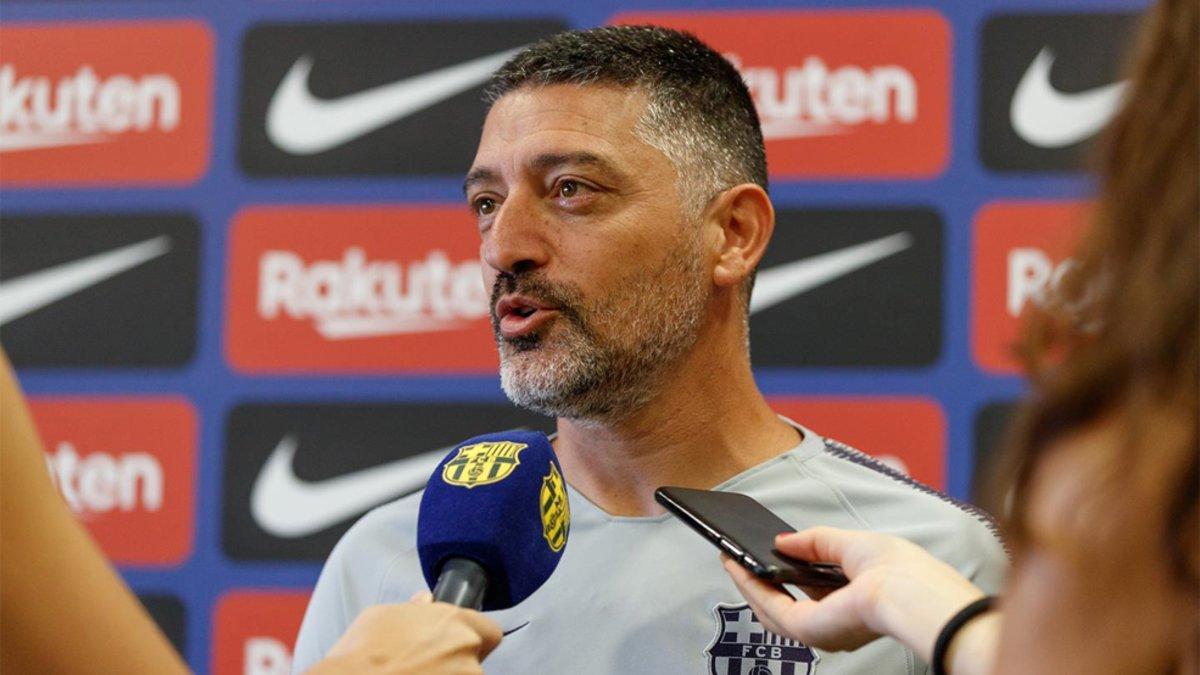 Javier García Pimienta, entrenador del Barça B