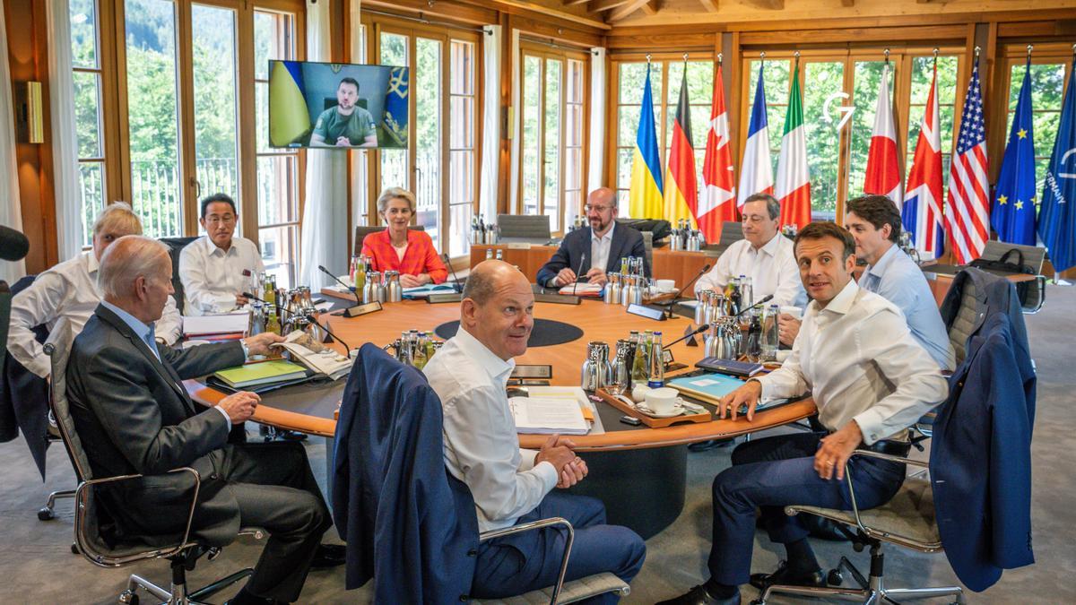 Los líderes del G7 reunidos en Elmau (Alemania).