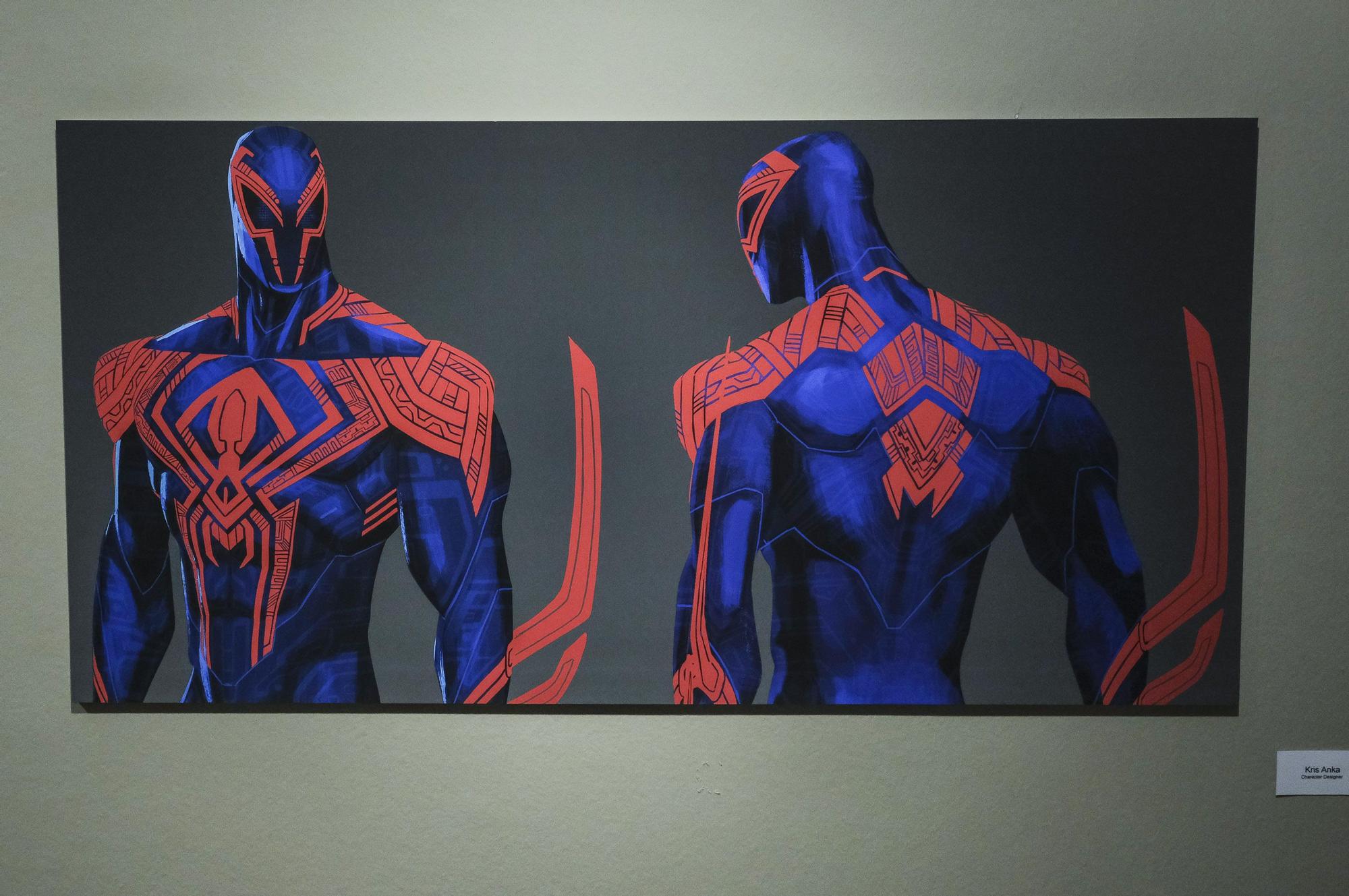 Exposición 'Behind the scenes’ de 'Spider-Man: Across the Spider-Verse', en Animayo 2024.