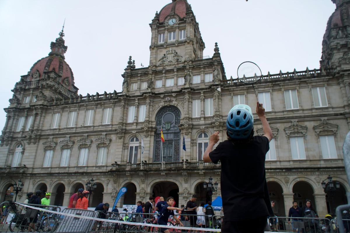 Día de la Bicicleta en A Coruña pasado por agua Día de la Bicicleta en A Coruña pasado por agua