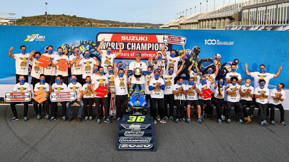 Suzuki celebra el título de Joan Mir en Valencia