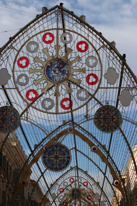 Luces de Navidad en el Centro de Málaga.