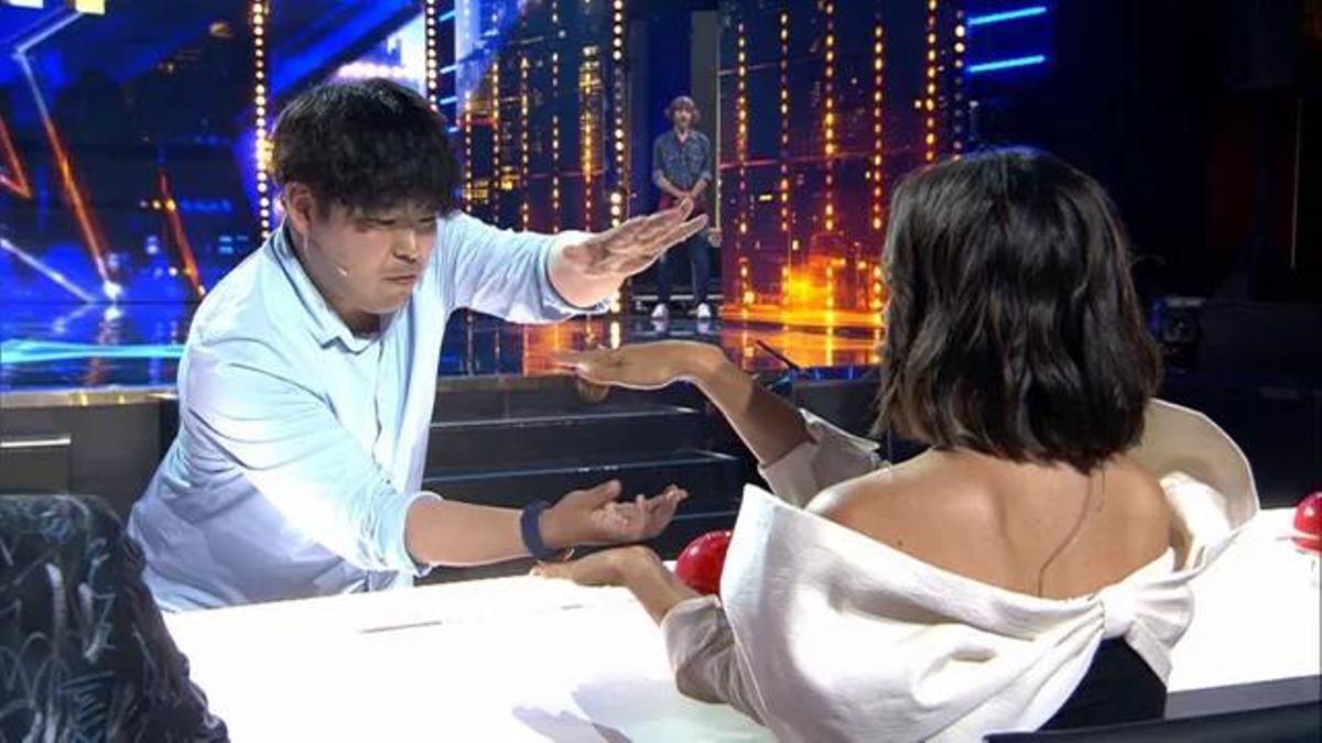 El mago MK, durante su actuación en 'Got talent'