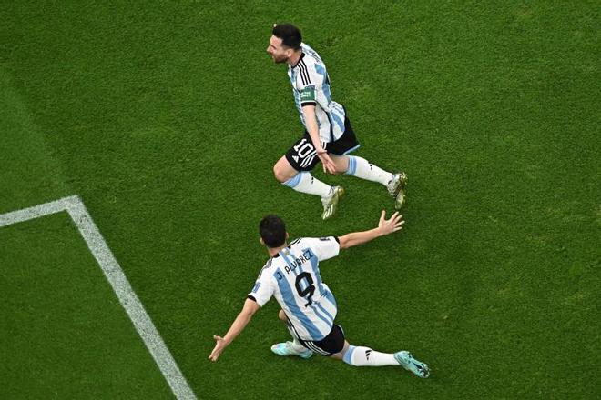 El gol de Messi ante México en el Mundial y la celebración de Argentina