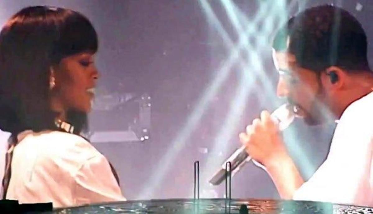 Rihanna interpreta una canción con Drake en París Cuore