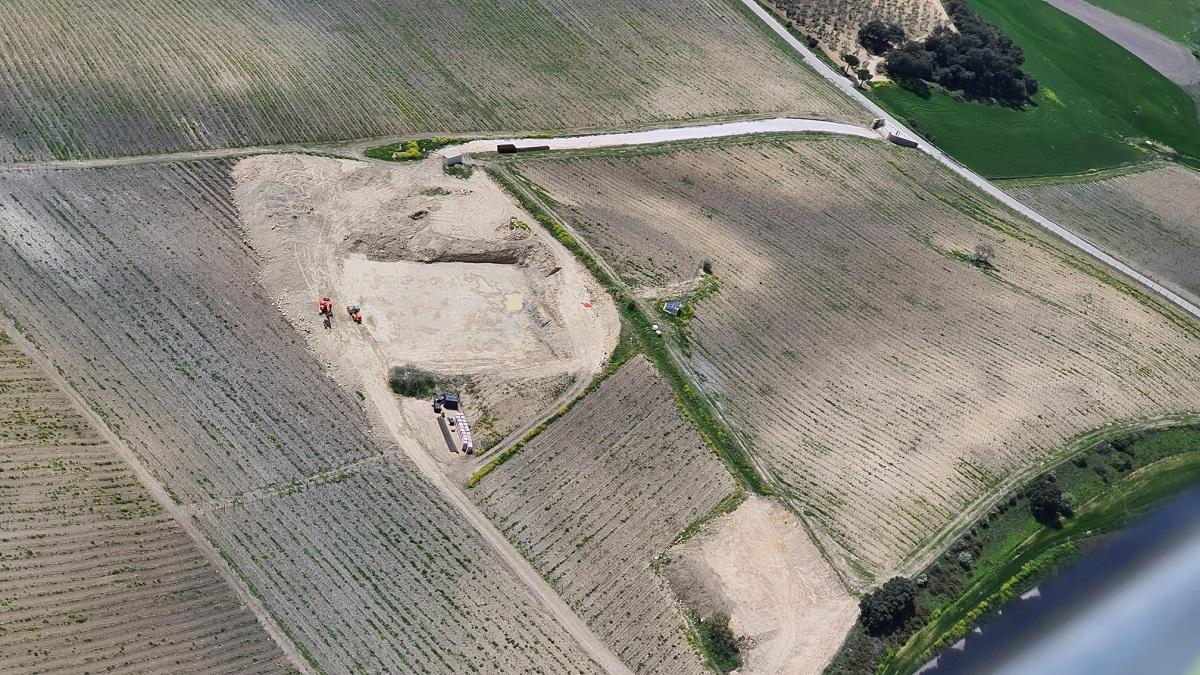 Foto aérea de los terrenos de la segunda bodega de Doña Felisa.