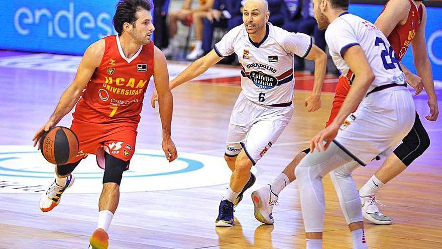 Bellas, en el UCAM-Obradoiro, el último partido.