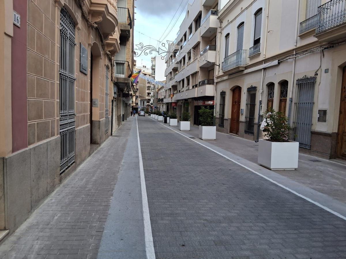 Las obras de reurbanización de la calle Llibertat finalizadas en septiembre de 2025.