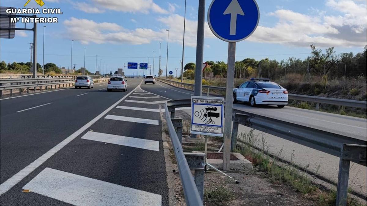 Una imagen del radar de la Guardia Civil de Tráfico