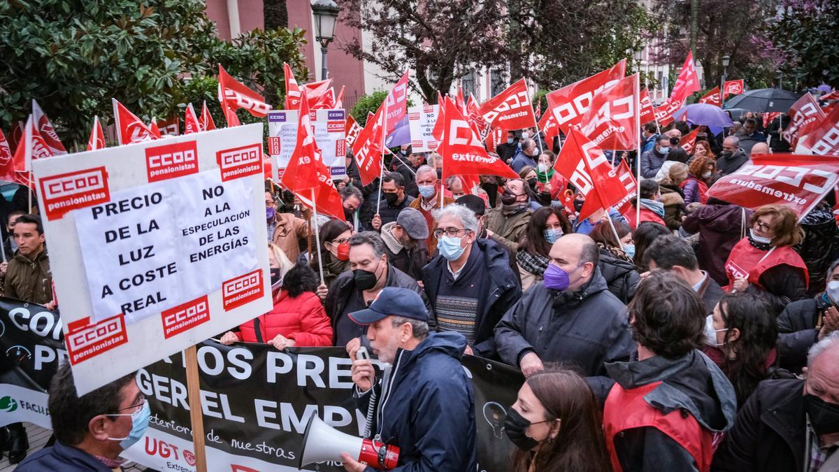 Manifestación en Badajoz esta tarde.