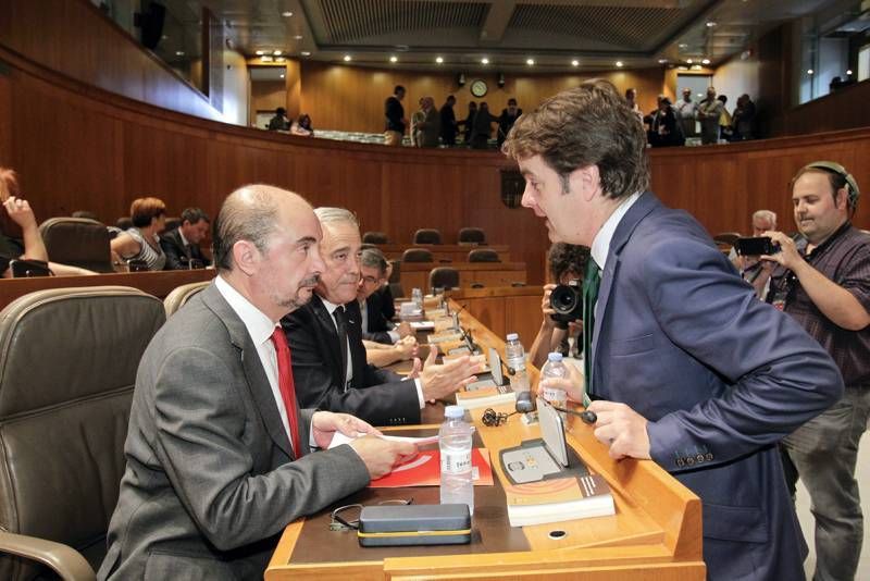 Pleno de investidura en las Cortes de Aragón