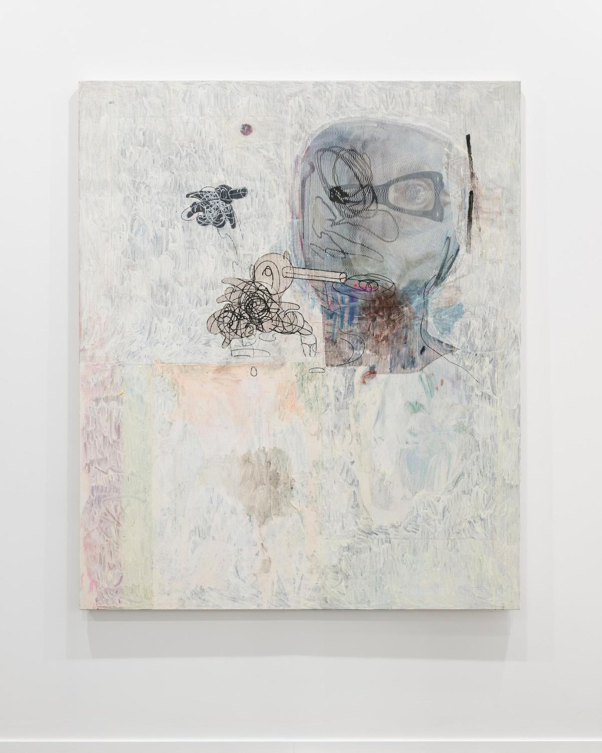 Markus Oehlen, „Self Portrait with Birds“, 2026.