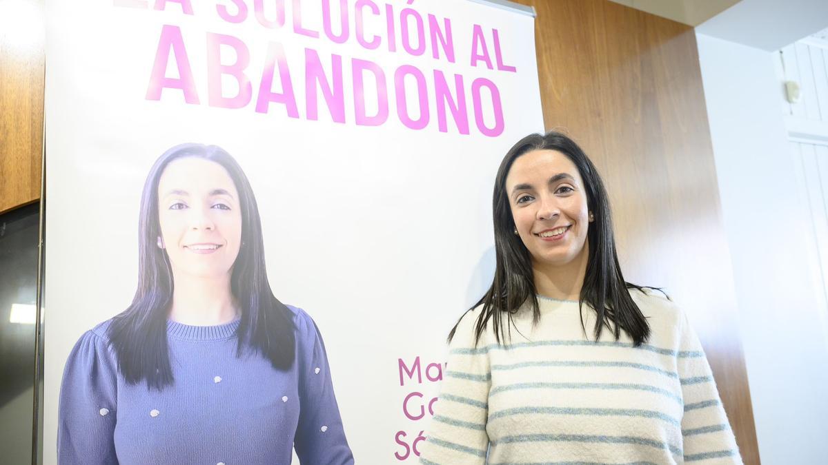 La candidata a la alcaldía por parte de MC La Unión, Marisol García, este viernes.