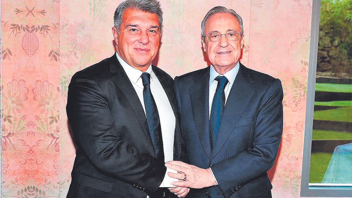 Joan Laporta y Florentino Pérez, presidentes del Barcelona y el Real Madrid.