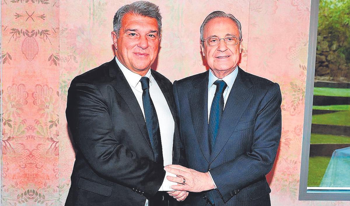 Joan Laporta y Florentino Pérez, presidentes del Barcelona y el Real Madrid.