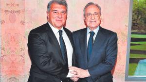 Joan Laporta y Florentino Pérez, presidentes del Barcelona y el Real Madrid.