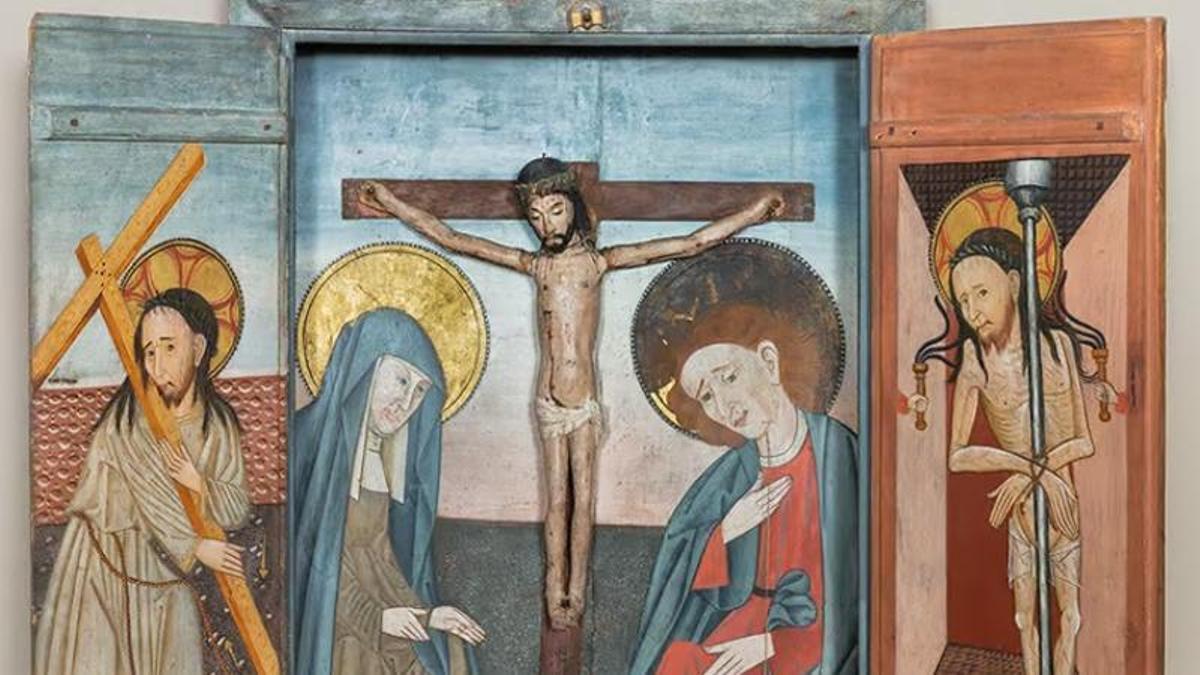 Un retaule petit que forma part de la mostra
