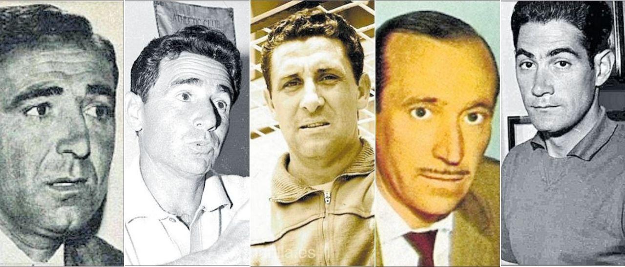 José Millán, Luis Belló, Vicente Dauder, Eduardo Toba y Antonio Ramallets