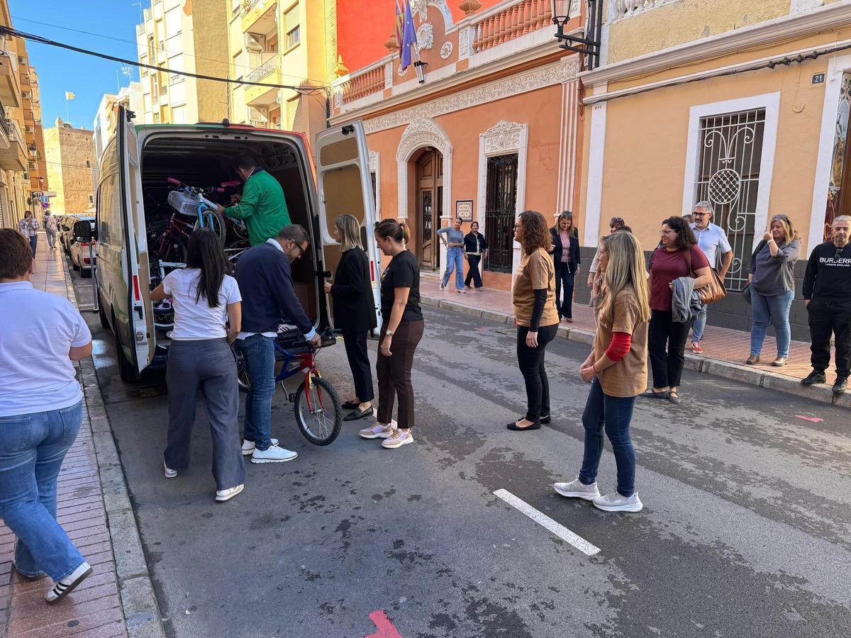 Momento en el que se han descargado las bicis