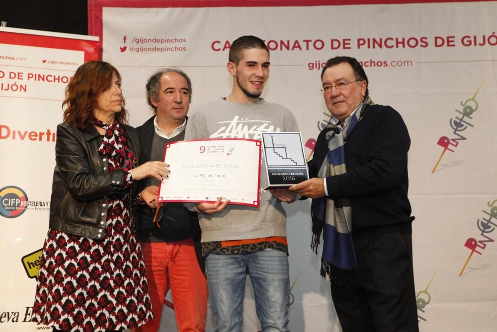 Entrega del IX Campeonato de Pinchos de Gijón.