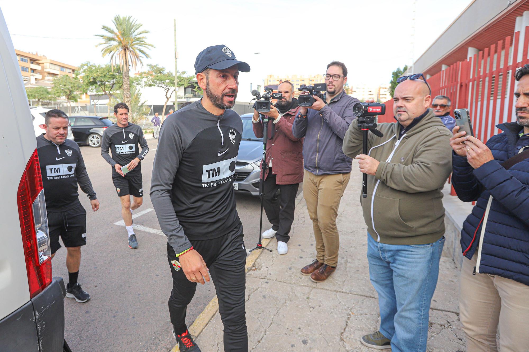 Primer entrenamiento de Machín como entrenador del Elche CF