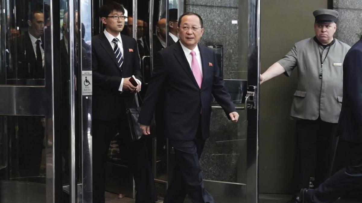 El ministro de Exteriores norcoreano, Ri Yong Ho.