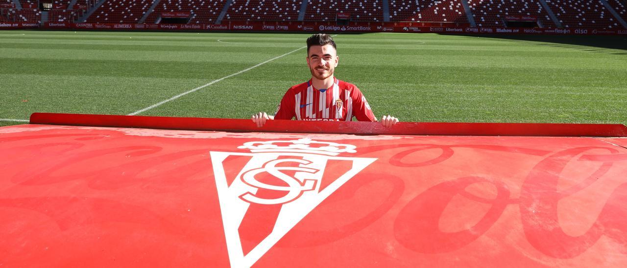 Campuzano, ayer en su presentación en El Molinón