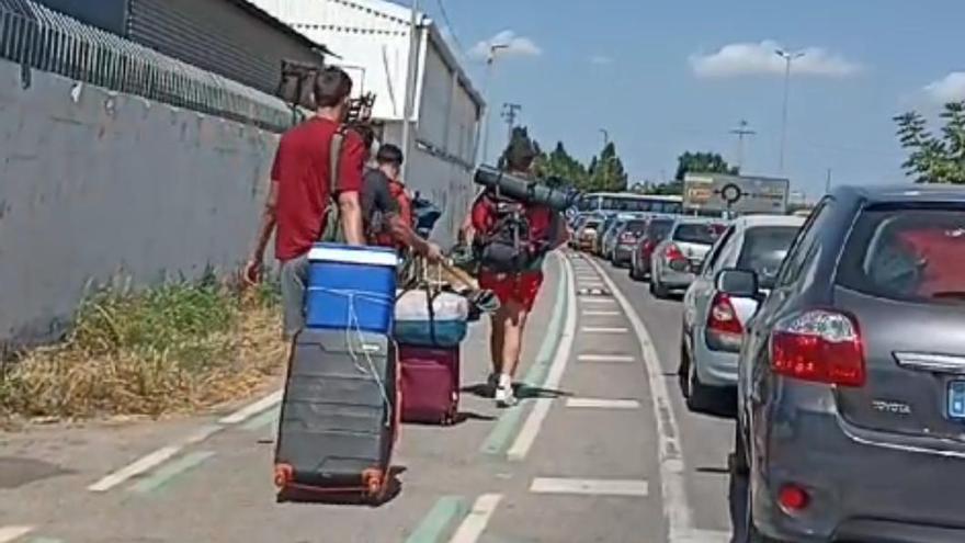 Colas en Burriana por el desmontaje del Arenal Sound