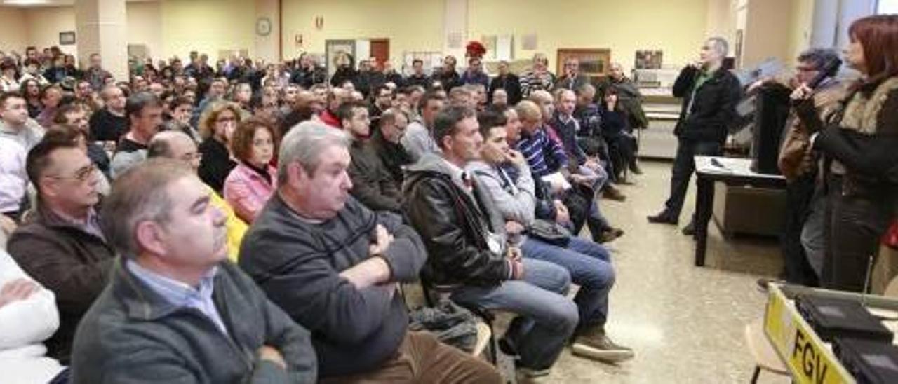 Asamblea de trabajadores de FGV, en una imagen de archivo.