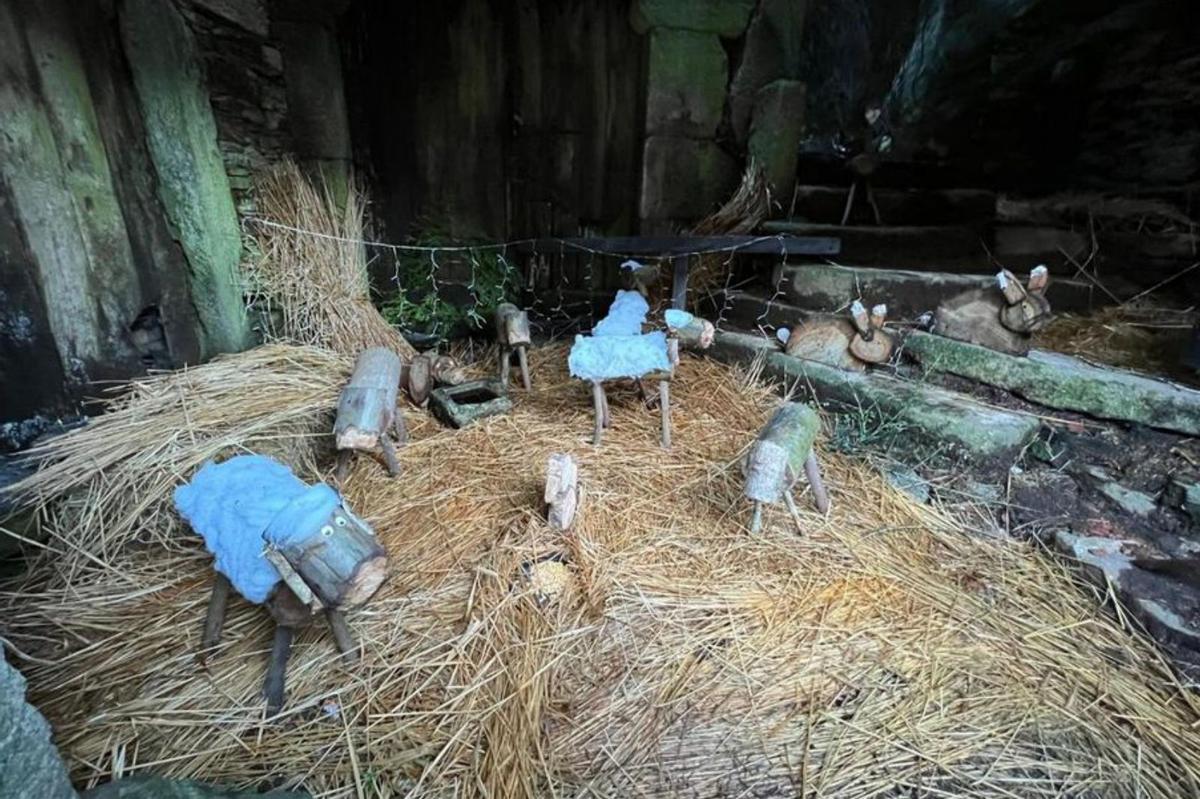 Los vecinos prepararon varias cuadras con animales de madera.