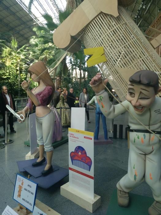 La Falla del Patrimoni, plantada en la estación de Atocha.