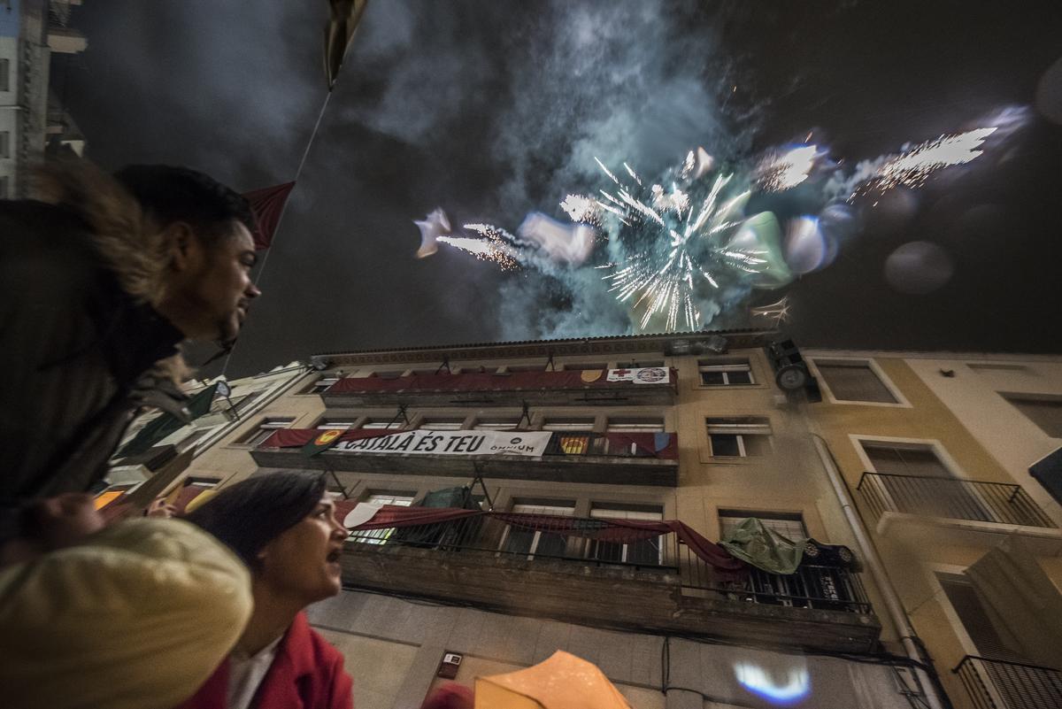 Castell de focs final de la Fira de l'Aixada, aquest diumenge al vespre