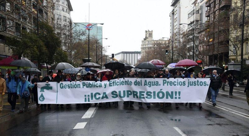 Manifestación contra el ICA en Zaragoza