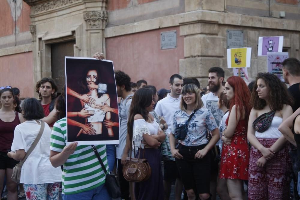 Protesta en Murcia contra la excarcelación de La Manada