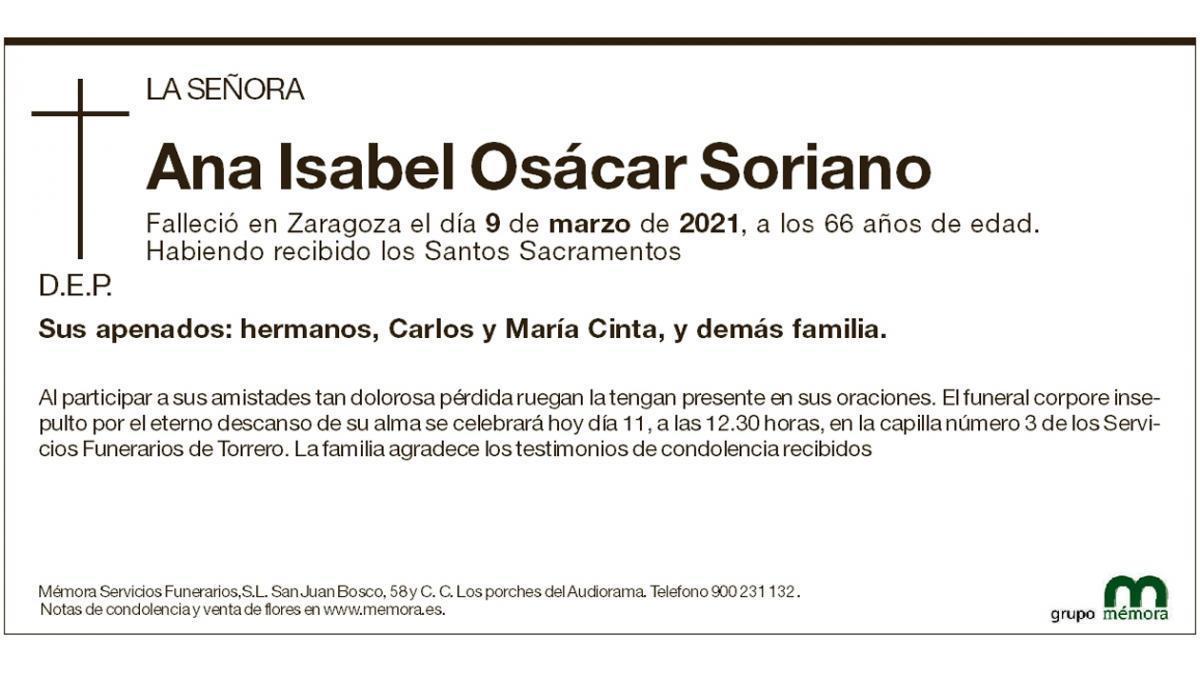 Ana Isabel Osácar Soriano