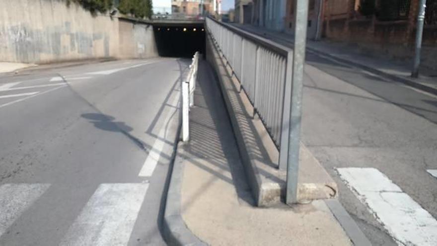 El túnel del carrer de la Indústria de Manresa