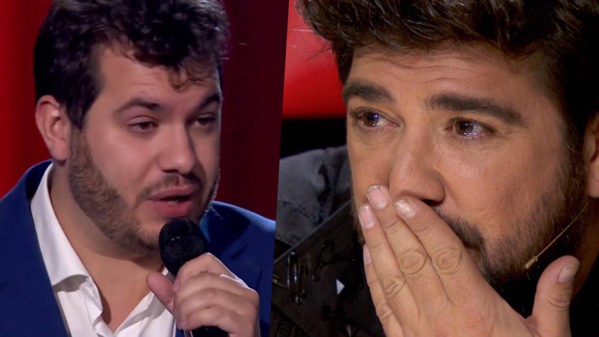 Marcos Bartolomé y Antonio Orozco en 'La voz'