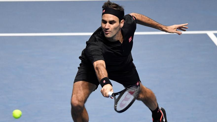 Roger Federer, en el partido ante Novak Djokovic.